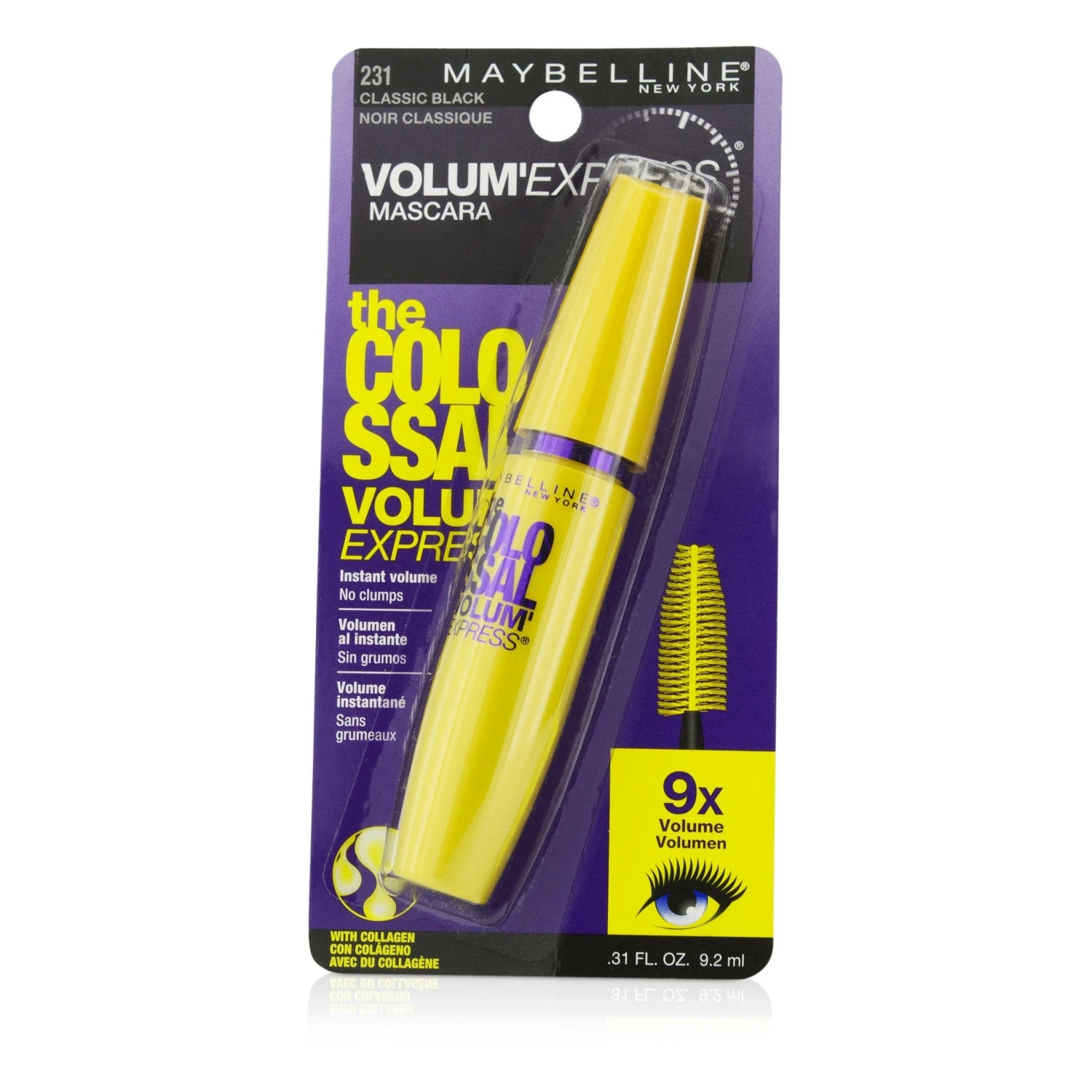 Maybelline Volum' Express The Colossal Washable Mascara - #Classic Black 9.2ml/0.31oz 3 Maybelline Volum' Express The Colossal Washable Mascara - #Classic Black 9.2ml/0.31oz