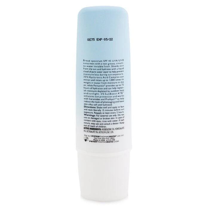 Peter Thomas Roth Water Drench Hyaluronic Cloud Moisturizer SPF 45 UVA/UVB Sunscreen 50ml/1.7oz 5 Peter Thomas Roth Water Drench Hyaluronic Cloud Moisturizer SPF 45 UVA/UVB Sunscreen 50ml/1.7oz - Image 3