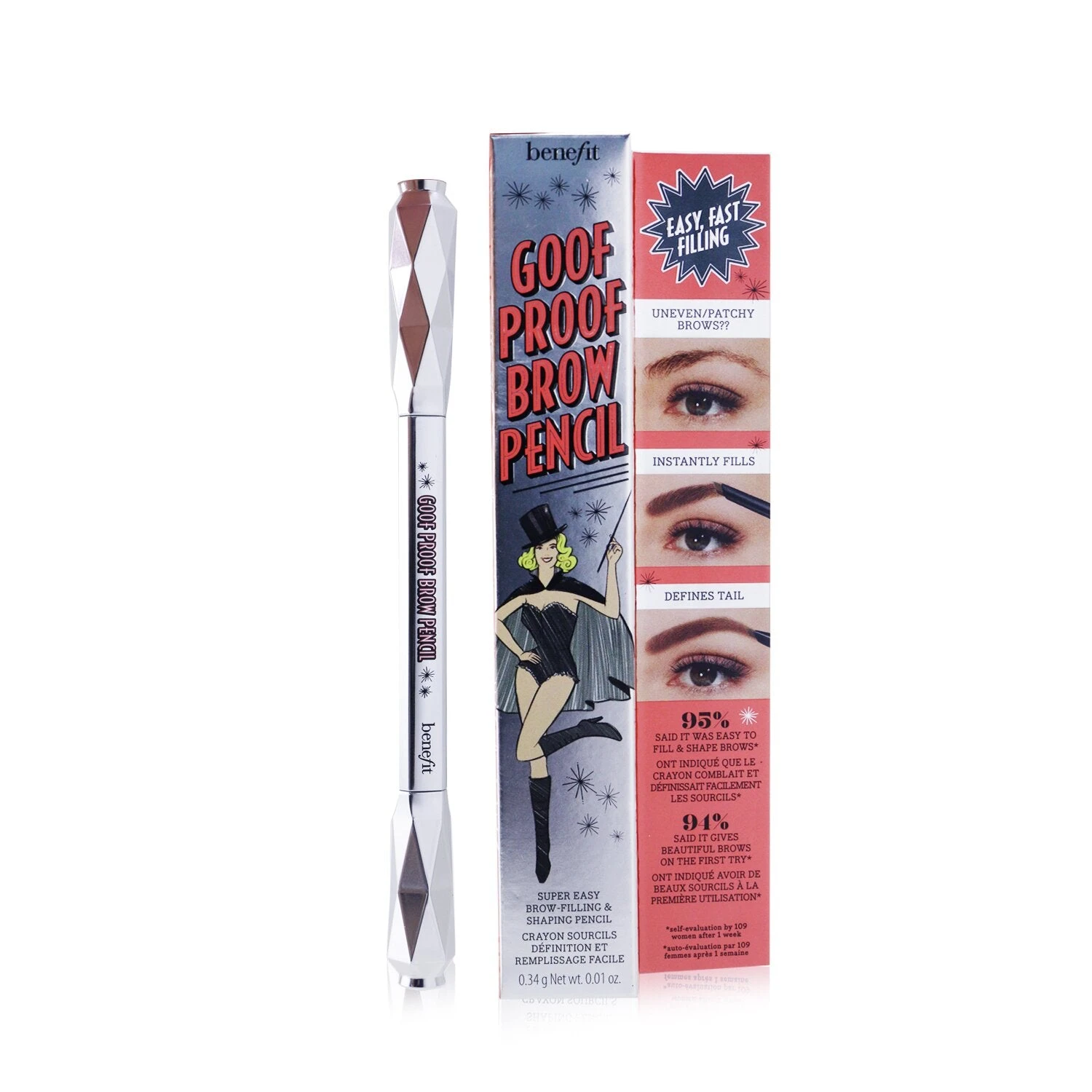 Benefit Goof Proof Brow Pencil - # 3.75 (Warm Medium Brown) 0.34g/0.01oz 4 Benefit Goof Proof Brow Pencil - # 3.75 (Warm Medium Brown) 0.34g/0.01oz - Image 2