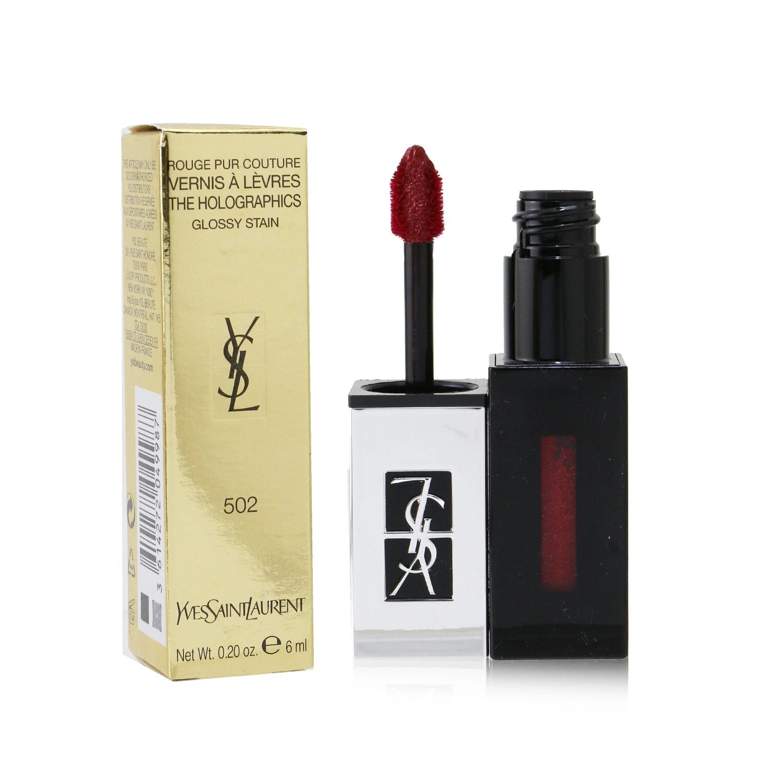 Yves Saint Laurent Rouge Pur Couture Vernis A Levres The Holographics Glossy Stain - # 505 Video Red 6ml/0.2oz 5 Yves Saint Laurent Rouge Pur Couture Vernis A Levres The Holographics Glossy Stain - # 505 Video Red 6ml/0.2oz - Image 3