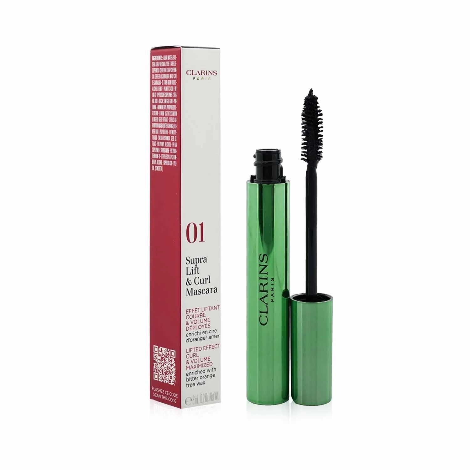 Clarins Supra Lift & Curl Mascara - # 01 Intense Black 8ml/0.2oz 4 Clarins Supra Lift & Curl Mascara - # 01 Intense Black 8ml/0.2oz - Image 2