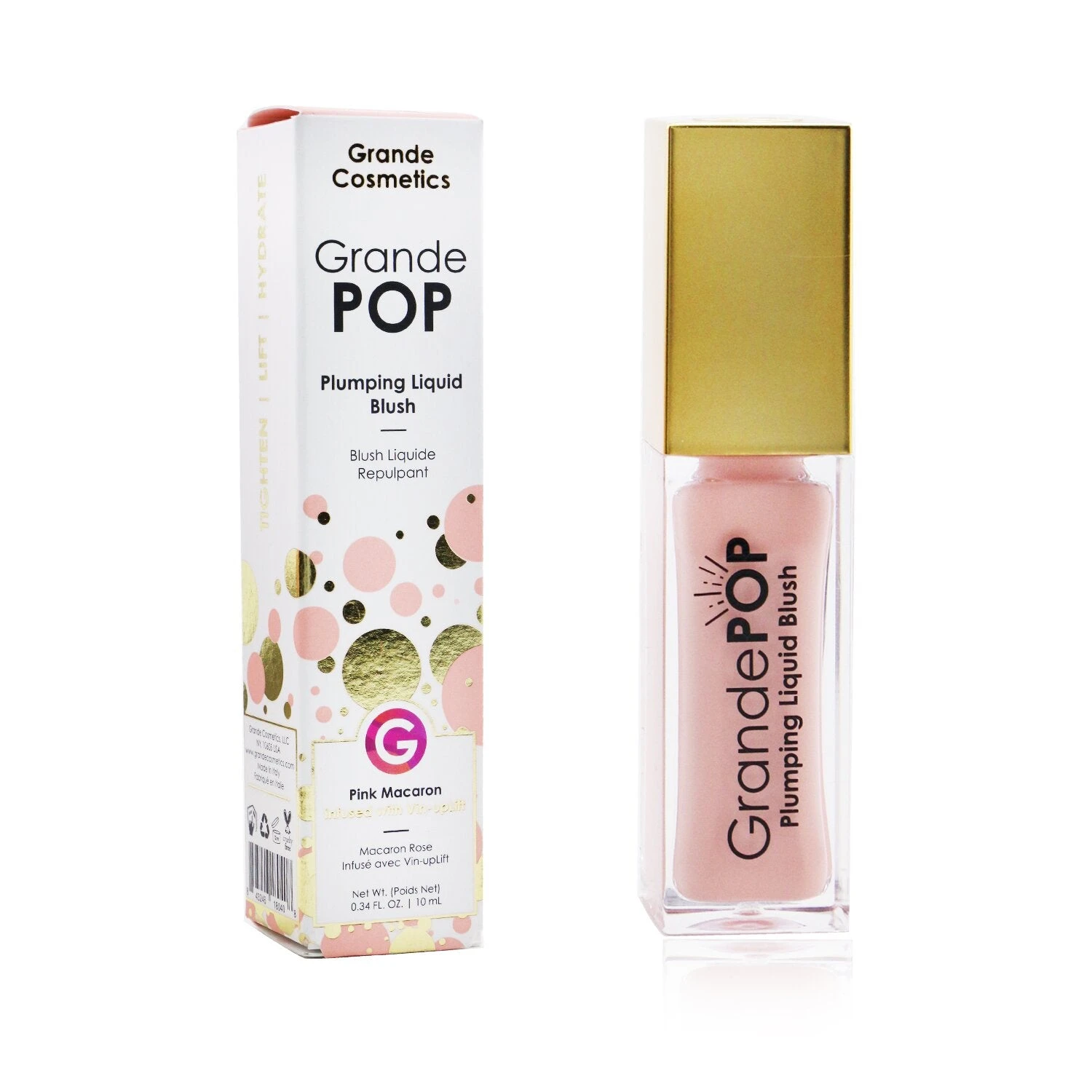 Grande Cosmetics (GrandeLash) GrandePOP Plumping Liquid Blush - # Pink Macaron 10ml/0.34oz 4 Grande Cosmetics (GrandeLash) GrandePOP Plumping Liquid Blush - # Pink Macaron 10ml/0.34oz - Image 2